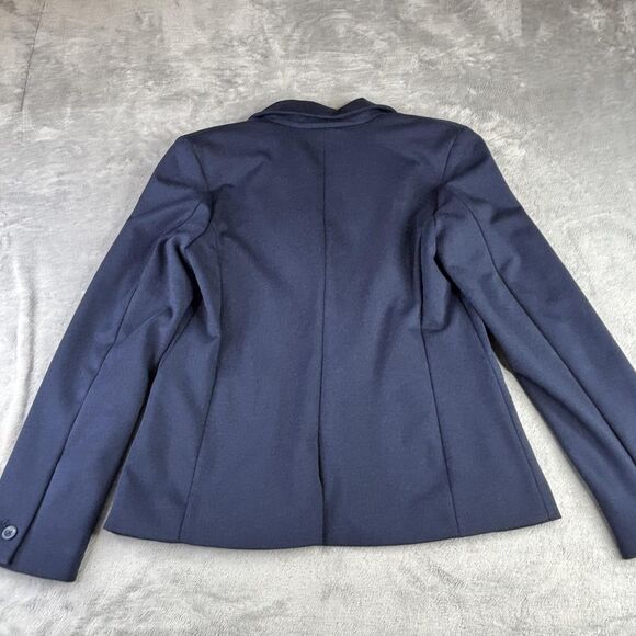 Gap Blazer Womens 8 Navy CL Academy Stretch Lined One Button Jacket Career - Picture 15 of 16